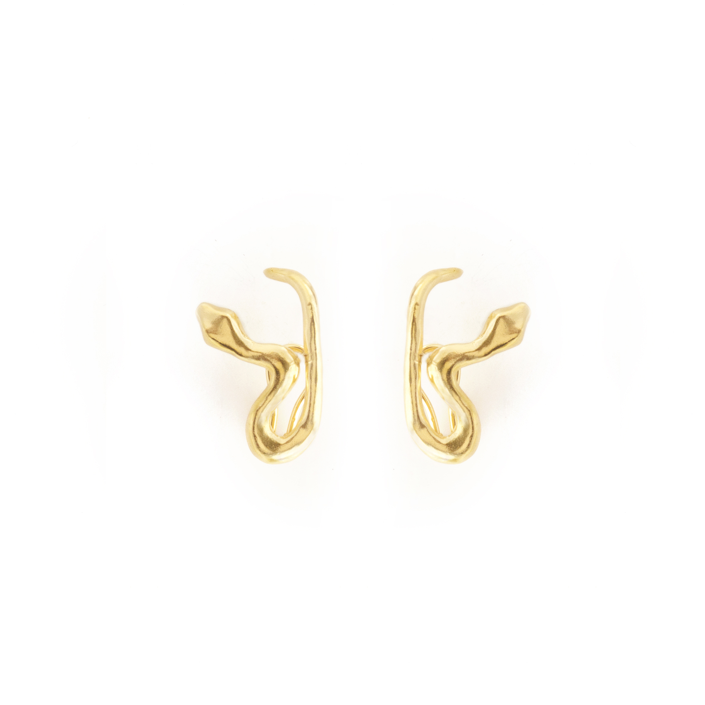 BODY_tail earrings gold plated bronze