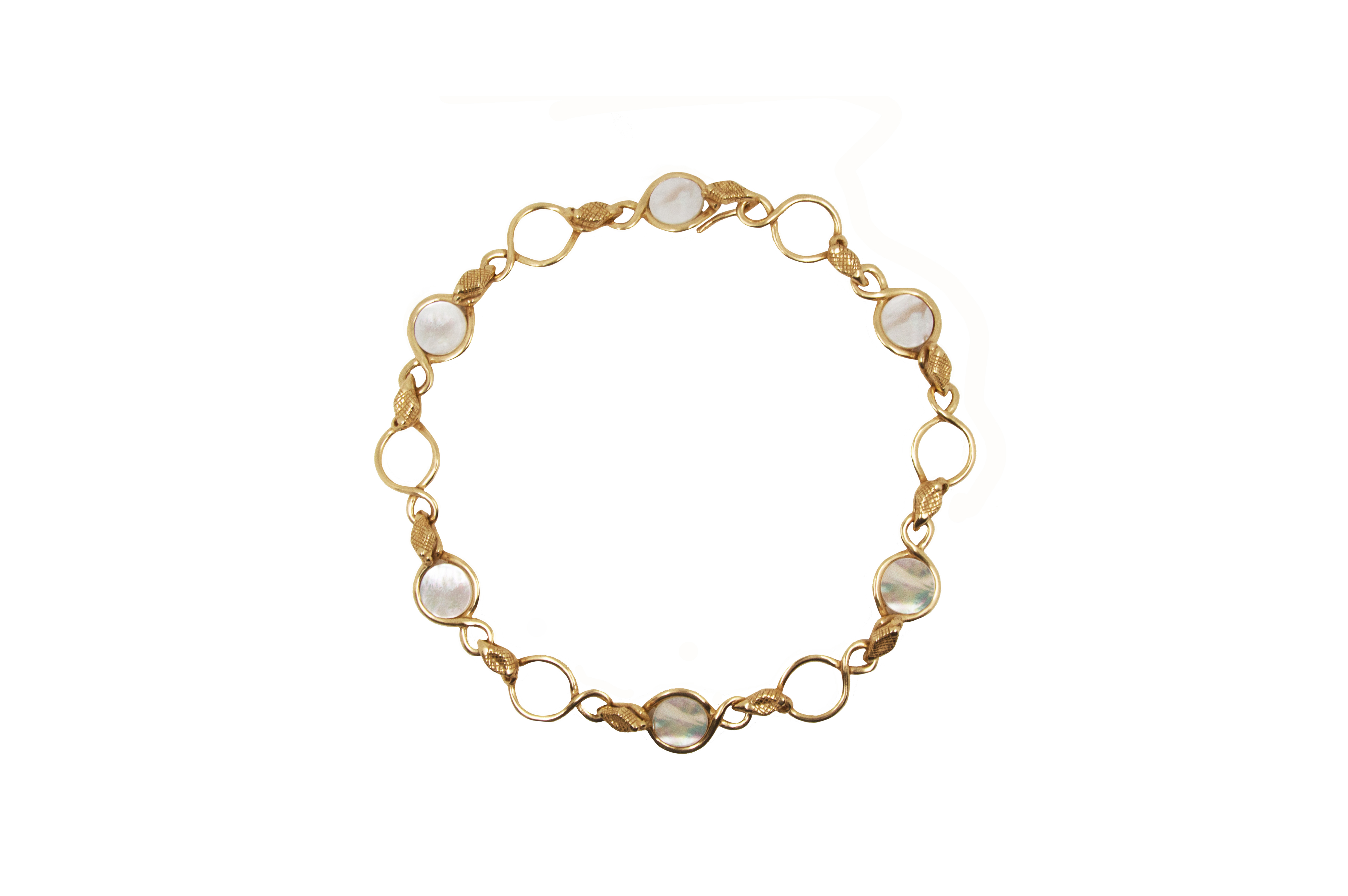 OUROBORO Theda Bara Chain necklace_gold plated bronze_nacre
